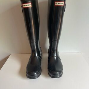 Women's HUNTER BOOTS Black Size 7 EUP 38